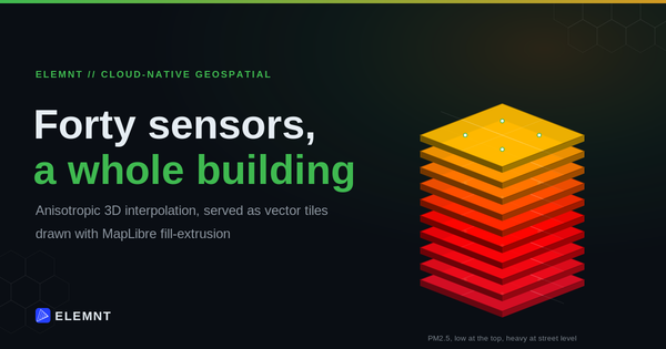 Continuous in 3D: Turning 40 Air-Quality Sensors into a Whole Building